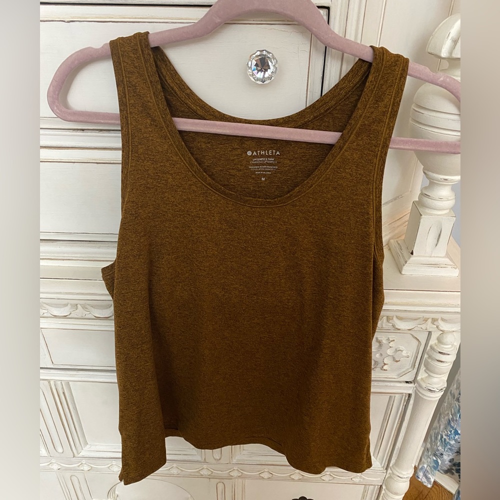 Athleta Uptempo II Tank Size Medium Burnt Orange/Brown